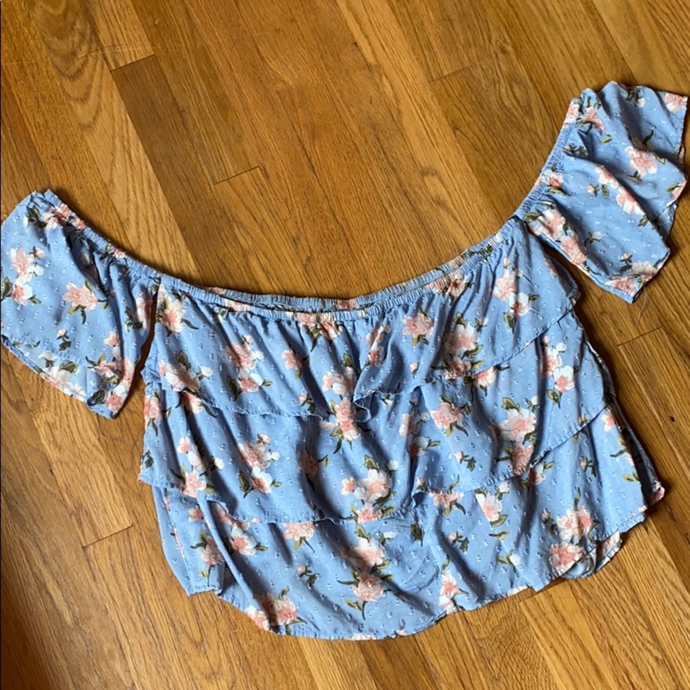 American Eagle Off the Shoulder Floral Top